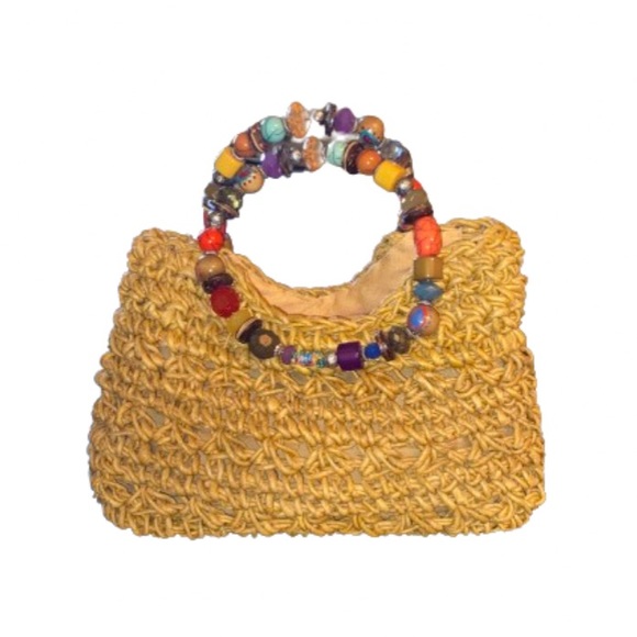 Capelli of New York Handbags - Vintage Capelli Of New York Tan Straw Purse